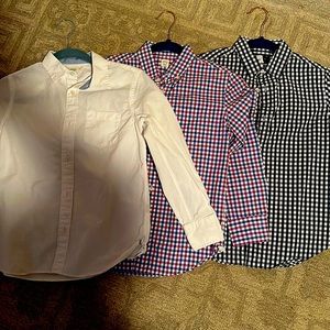 Crewcuts by J.Crew lot of 3 boys size 10 button-down dress shirts